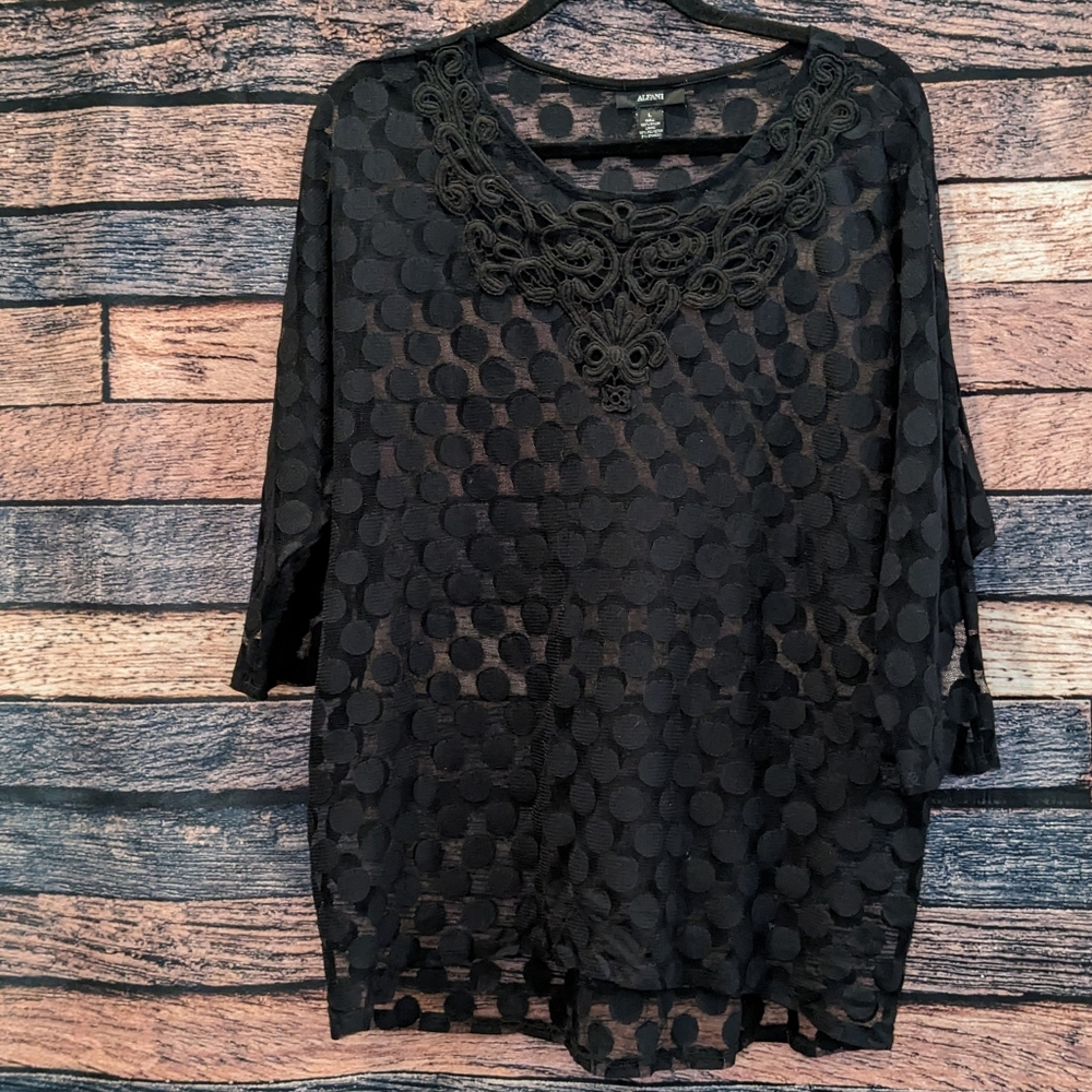 Polka Dot Sheer Top